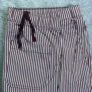 Uniqlo Men's Shorts Striped Drawstring Casual‎ Cotton Blend Size L Comfy Casual